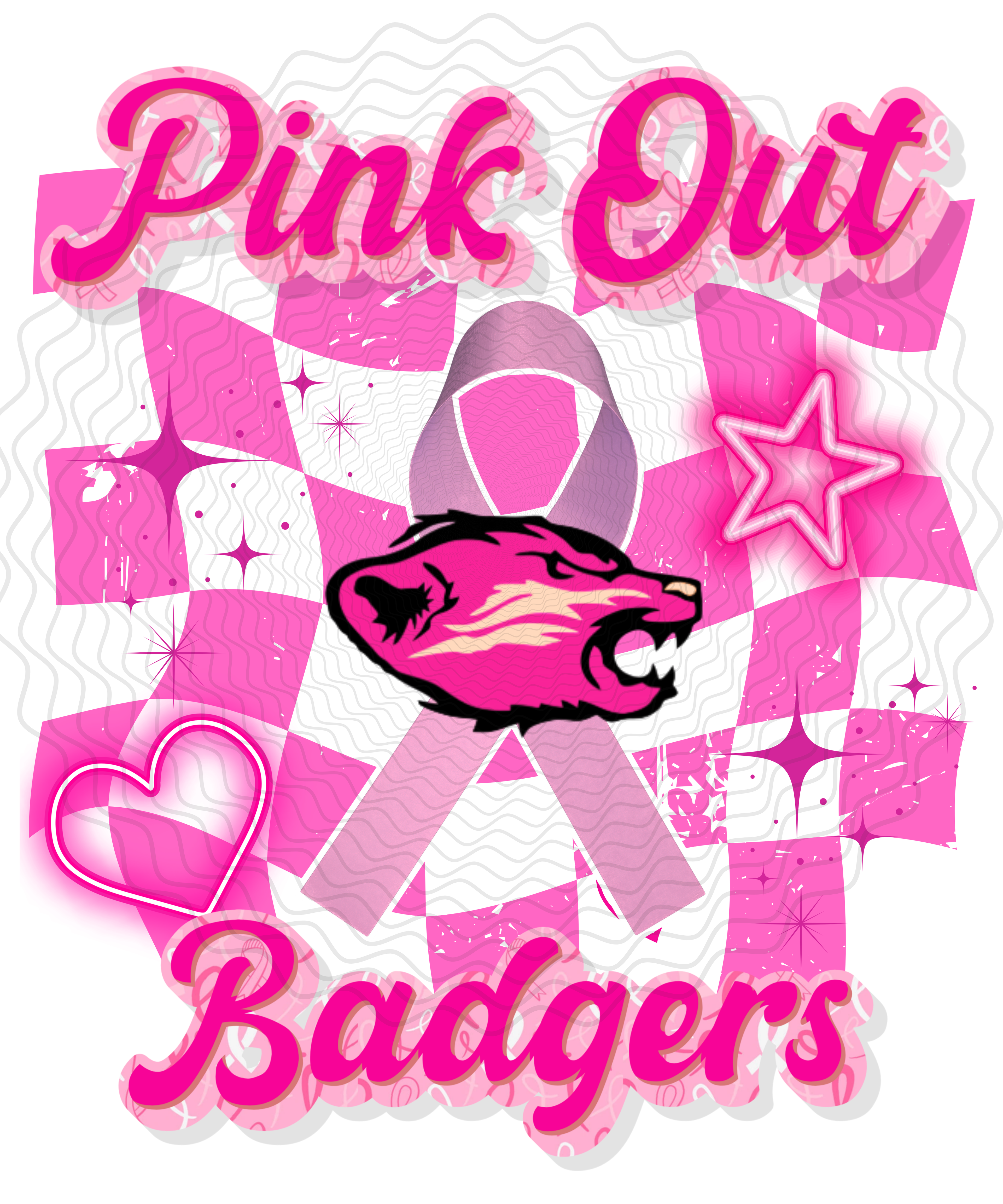 Breast Cancer Awareness Badgers